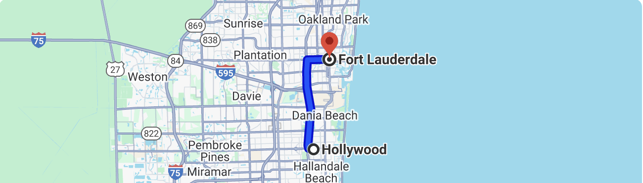 Map from hollywood
