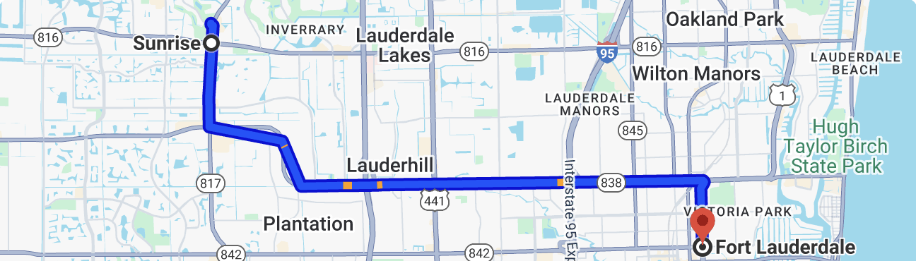 sunrise orthodontics just 20 minutes away map