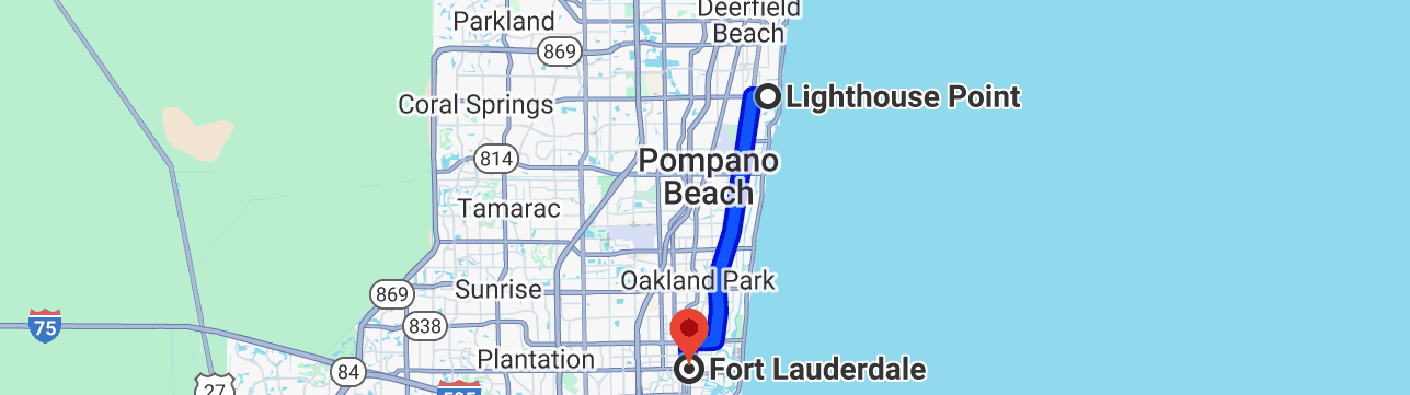 the directions to lighthouse point orthodontics on the map