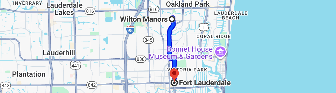 Wilton Manors orthodontics map and directions